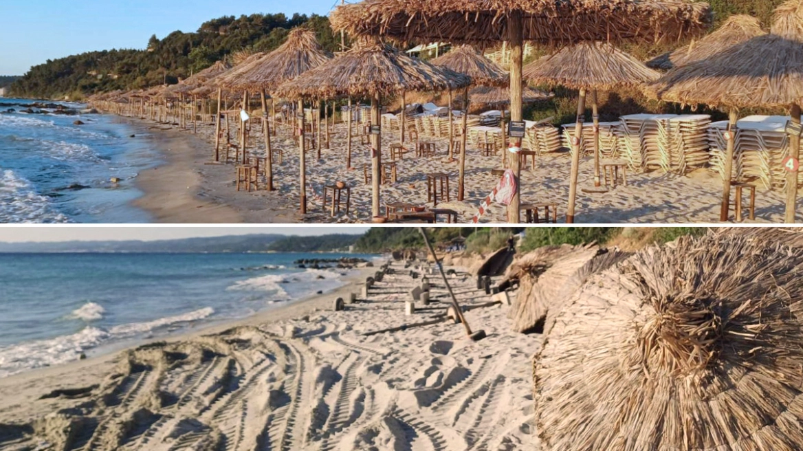 Ιδιοκτήτης επιχείρησης «ξήλωσε» 700 ξαπλώστρες και 300 ομπρέλες – Καταλάμβανε 2.500 τ.μ. δημόσιου χώρου