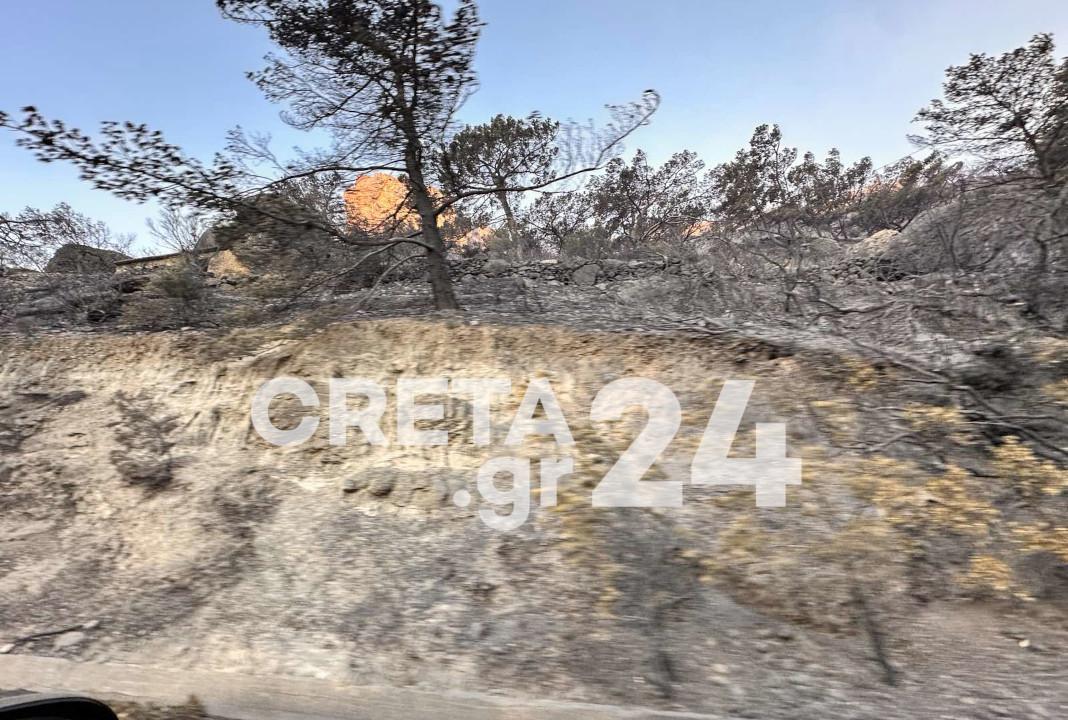 Φωτιά στην Ιεράπετρα: Πολύ δύσκολες οι πυρομετεωρολογικές συνθήκες μέχρι αργά το απόγευμα