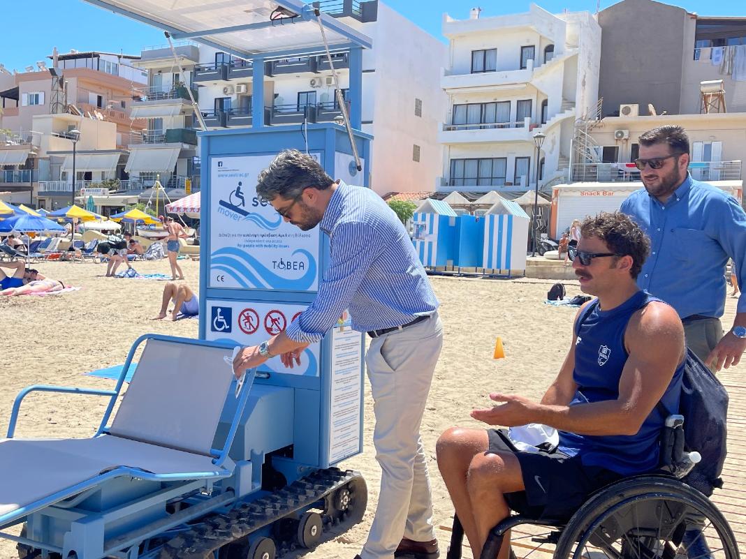 Νέο σύστημα Sea Trac για την πρόσβαση Ατόμων με Αναπηρία στην παραλία της Νέας Χώρας