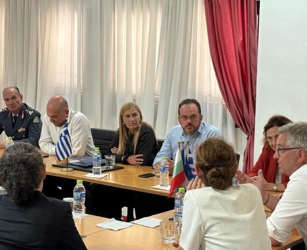 Συνάντηση της Υφυπουργού Μετανάστευσης και Ασύλου με τον Υπουργό Εσωτερικών της Βουλγαρίας και τον Επίτροπο Μετανάστευσης της Ε.Ε