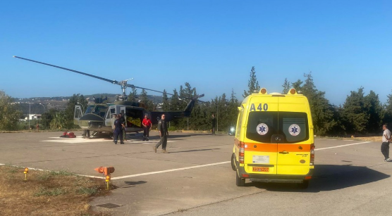 Αεροδιακομιδή στο Νοσοκομείο Χανίων για άνδρα από τη Γαύδο