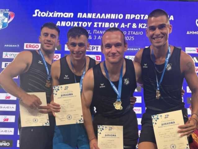 Χρυσό μετάλλιο με Παγκρήτιο ρεκόρ η 4Χ400 του ΟΦΗ στο Πανελλήνιο πρωτάθλημα