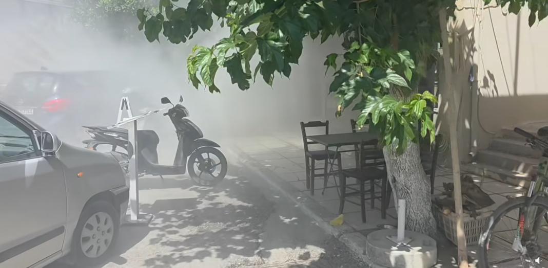 Ηράκλειο: Παραλίγο τραγωδία από φωτιά σε φορτηγό – Βίντεο