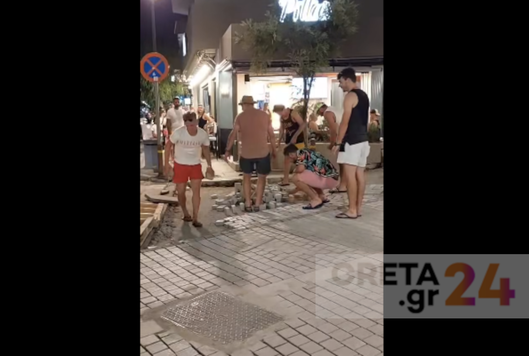 Eίπαν να βάλουν ένα χέρι οι τουρίστες στην πλακόστρωση των Μαλίων!