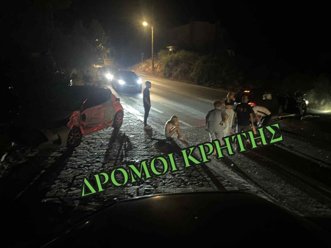Τροχαίο στην Κρήτη: Τρεις τραυματίες μετά από σφοδρή σύγκρουση αυτοκινήτων