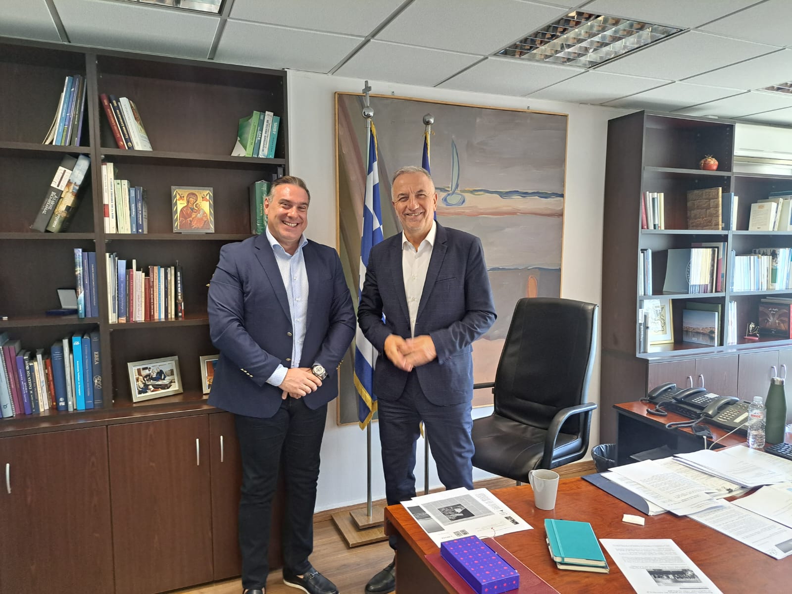 Συνάντηση του Αντιπεριφερειάρχη Γ. Ματαλλιωτάκη με τον Υφυπουργό Ανάπτυξης Σ. Καλαφάτη