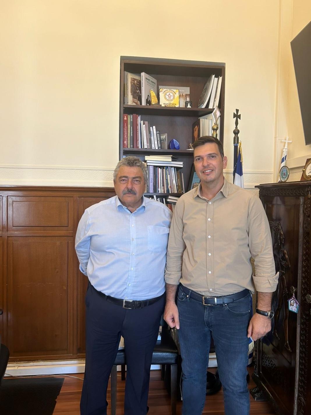 Συνάντηση Αλέξανδρου Μαρκογιαννάκη με Α/περιφερειάρχη Χανίων Νίκο Καλογερή