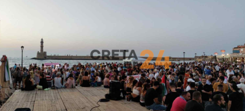 Συγκέντρωση για τα Τέμπη: Τα Χανιά “φωνάζουν” για δικαιοσύνη – Φωτογραφίες