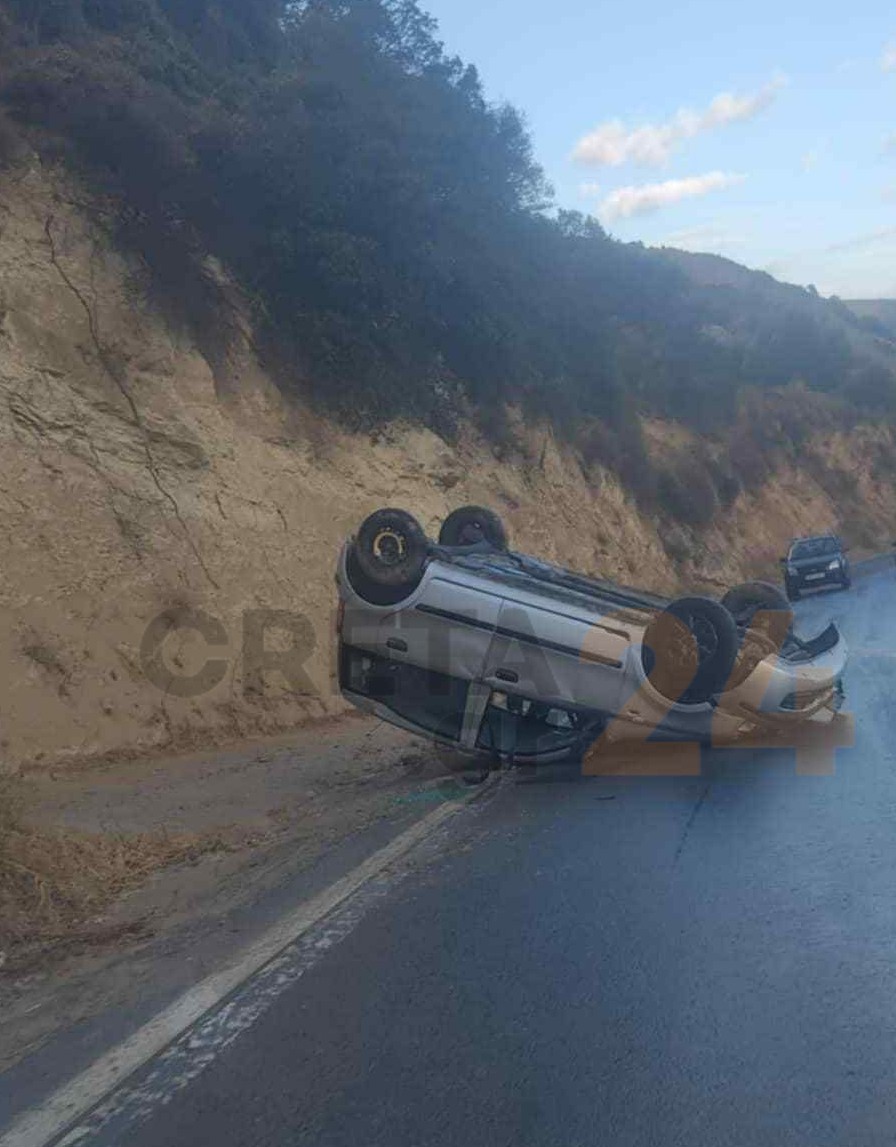 Όχημα ντελαπάρισε στον δρόμο προς Προφήτη Ηλία!