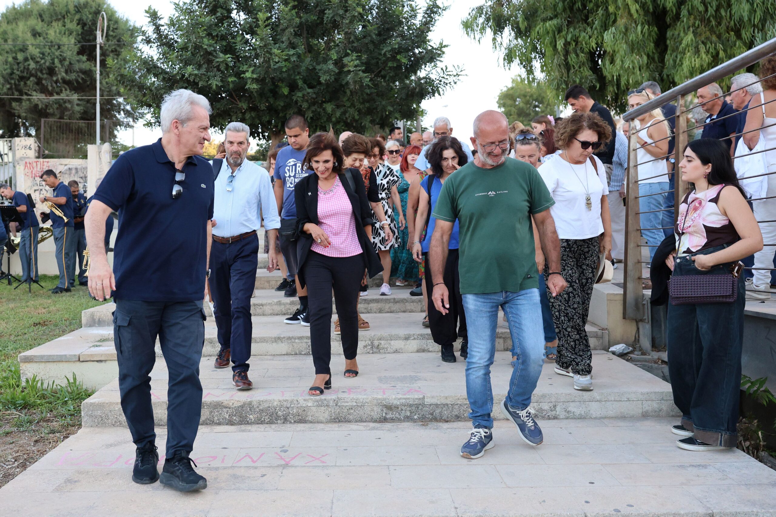 Ο Δήμαρχος Ηρακλείου στη ξενάγηση στην Πύλη Σαμπιονάρα, στο πλαίσιο του 2ου Φεστιβάλ των Τειχών