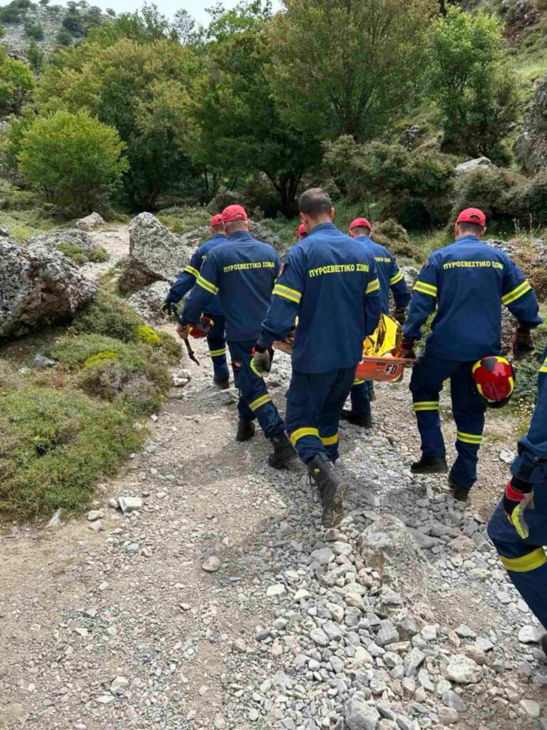 Κρήτη: Επιχείρηση διάσωσης 80χρονου τουρίστα σε φαράγγι
