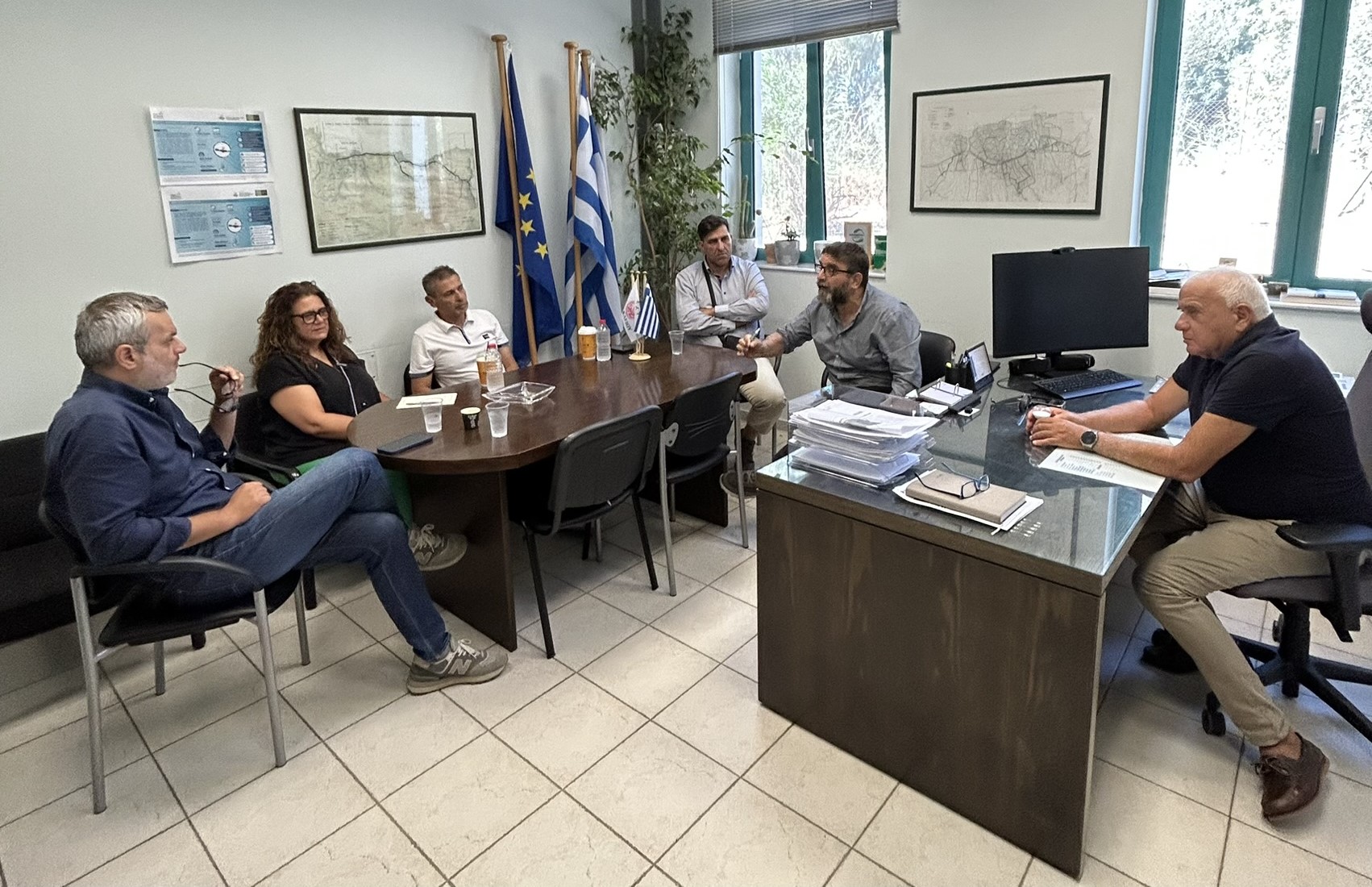 Συνάντηση Χ. Μαμουλάκη στη ΔΕΥΑΗ με φόντο τα προβλήματα λειτουργίας του φράγματος του Αποσελέμη