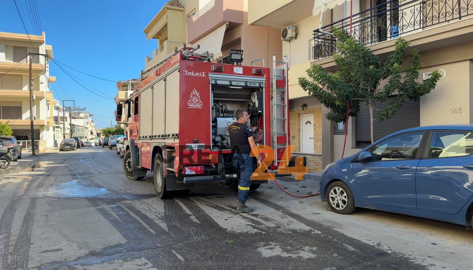 Hράκλειο: Άμεση η κινητοποίηση, σβήστηκε η φωτιά σε σπίτι στη Ν. Αλικαρνασσό, απεγκλωβίστηκε ένας άνδρας