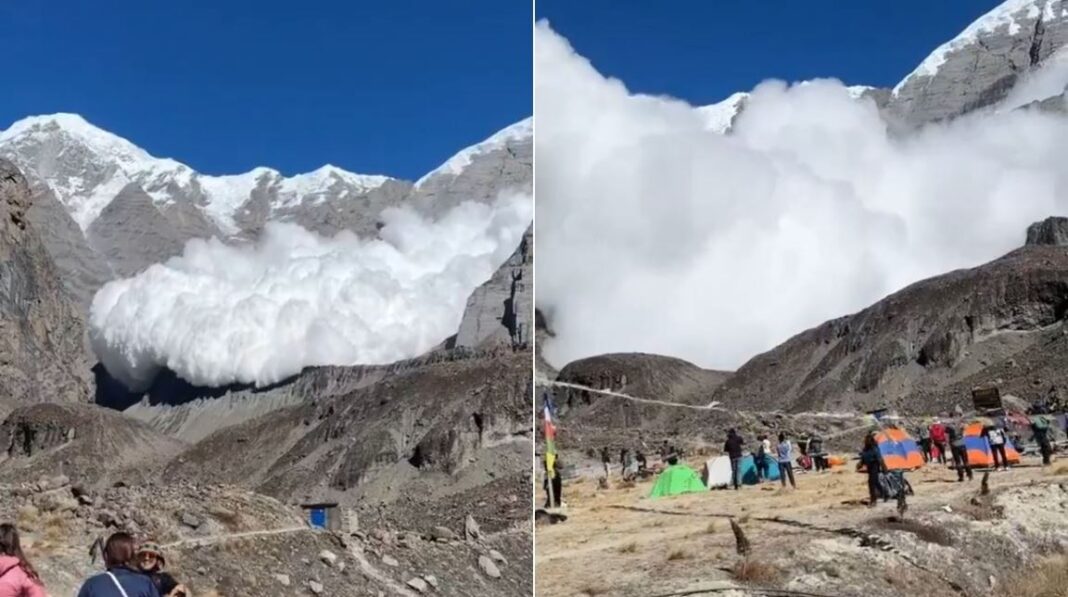 avalanche-nepal-3 Συγκλονιστικό βίντεο: Χιονοστιβάδα στο Νεπάλ «καταπίνει» καταυλισμό ορειβατών – Τρόμος στα 4.100 μέτρα