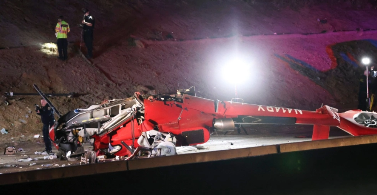 Συντριβή ελικοπτέρου σε αυτοκινητόδρομο της Καλιφόρνια – Δείτε βίντεο