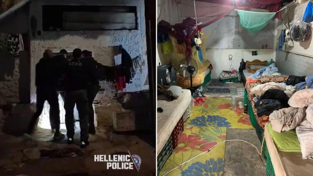 Βίντεο και φωτογραφίες από την επιχείρηση της ΕΛΑΣ για την εξάρθρωση κυκλώματος που εκμεταλλευόταν αλλοδαπούς εργάτες