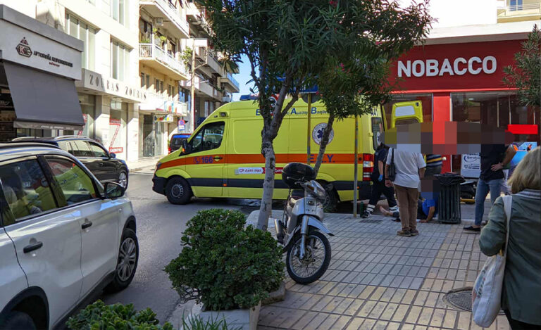 Χανιά: Αναστάτωση για οδηγό δίκυκλου – Τον παρέλαβε το ΕΚΑΒ