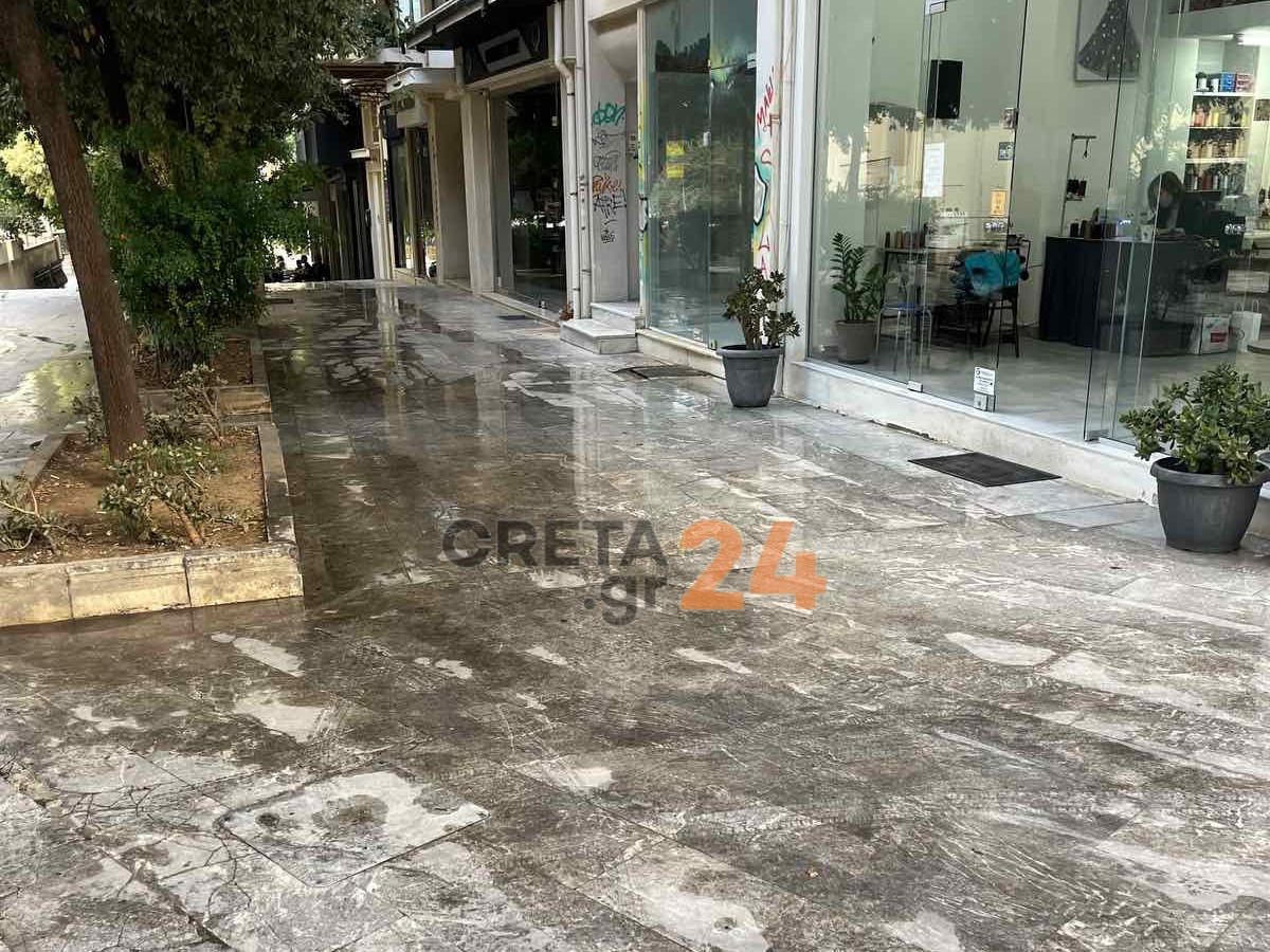 Ηράκλειο: Το νερό, το ατύχημα και η παρέμβαση της δημοτικής αστυνομίας