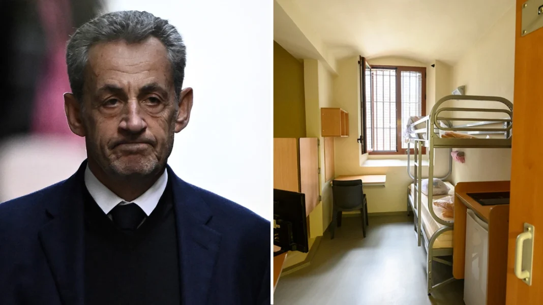 Μέσα στο κελί των 9 τ.μ. όπου κρατείται ο Σαρκοζί, έχει γραφείο και TV