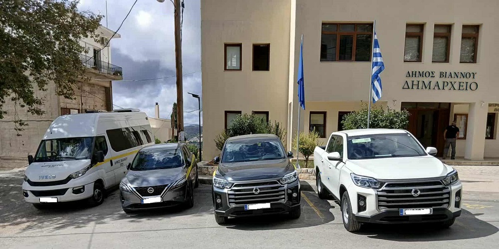 Με νέα οχήματα ενισχύει τις Υπηρεσίες του ο Δήμος Βιάννου