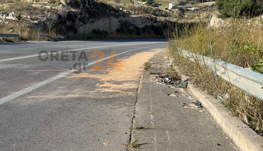 Ηράκλειο: Πώς έγινε το θανατηφόρο τροχαίο με θύμα έναν 52χρονο – Φωτογραφίες από το σημείο της τραγωδίας