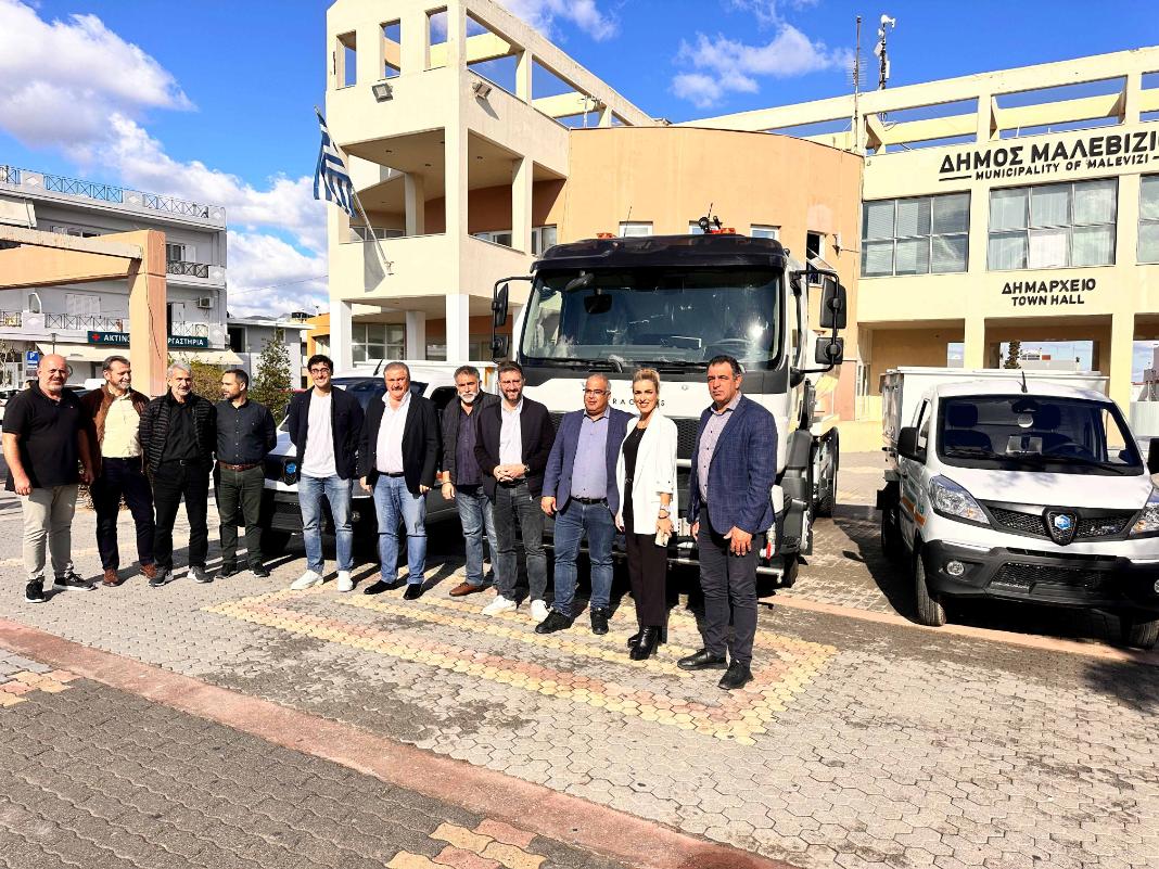 Ενίσχυση του στόλου του Δήμου Μαλεβιζίου με τρία νέα οχήματα