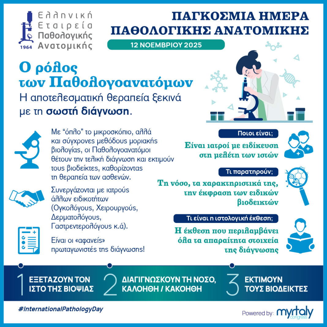 12 Νοεμβρίου: Παγκόσμια Ημέρα Παθολογικής Ανατομικής