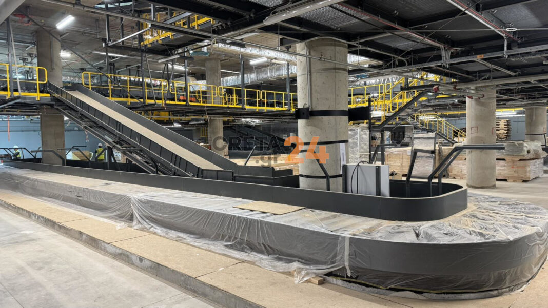 Αεροδρόμιο Καστελίου: Εντυπωσιακές εικόνες από τα «έγκατα» του έργου – Η πρόοδος, ο Πύργος ελέγχου και το νέο σύστημα για τις αποσκευές!