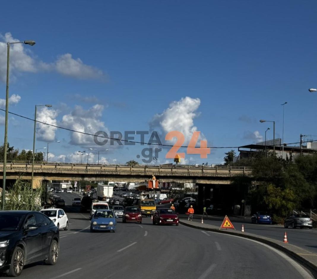Ηράκλειο: Προσωρινά… μπαλώματα στην «πληγωμένη» γέφυρα της Λεωφόρου Καζαντζίδη πριν την μεγάλη εργολαβία – Δείτε φωτογραφίες