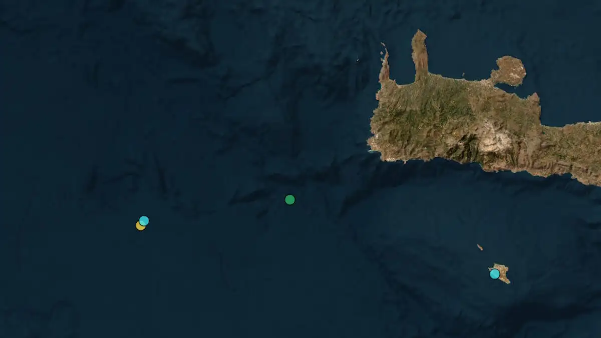 Σεισμός στην Κρήτη – Ανοιχτά της Παλαιοχώρας το επίκεντρο