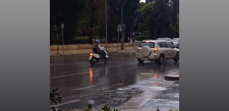 Ηράκλειο: Η βροχή έφερε και μποτιλιάρισμα
