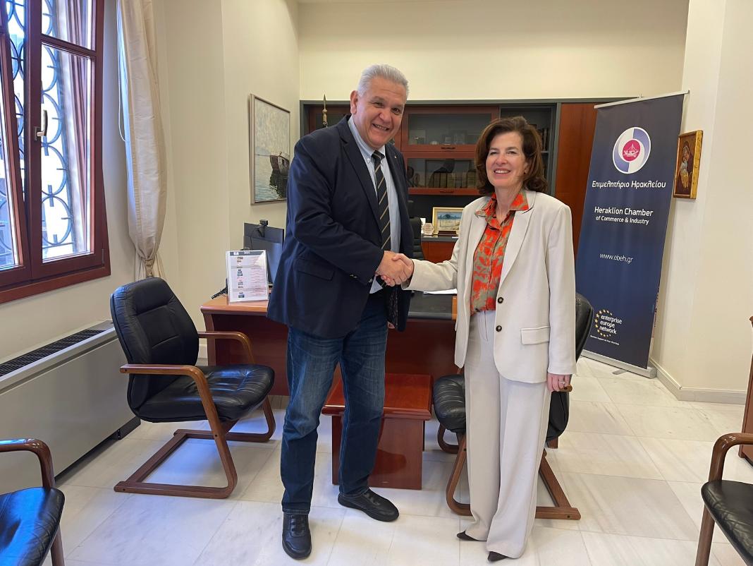 Η Πρέσβειρα της Γαλλίας στο Επιμελητήριο Ηρακλείου