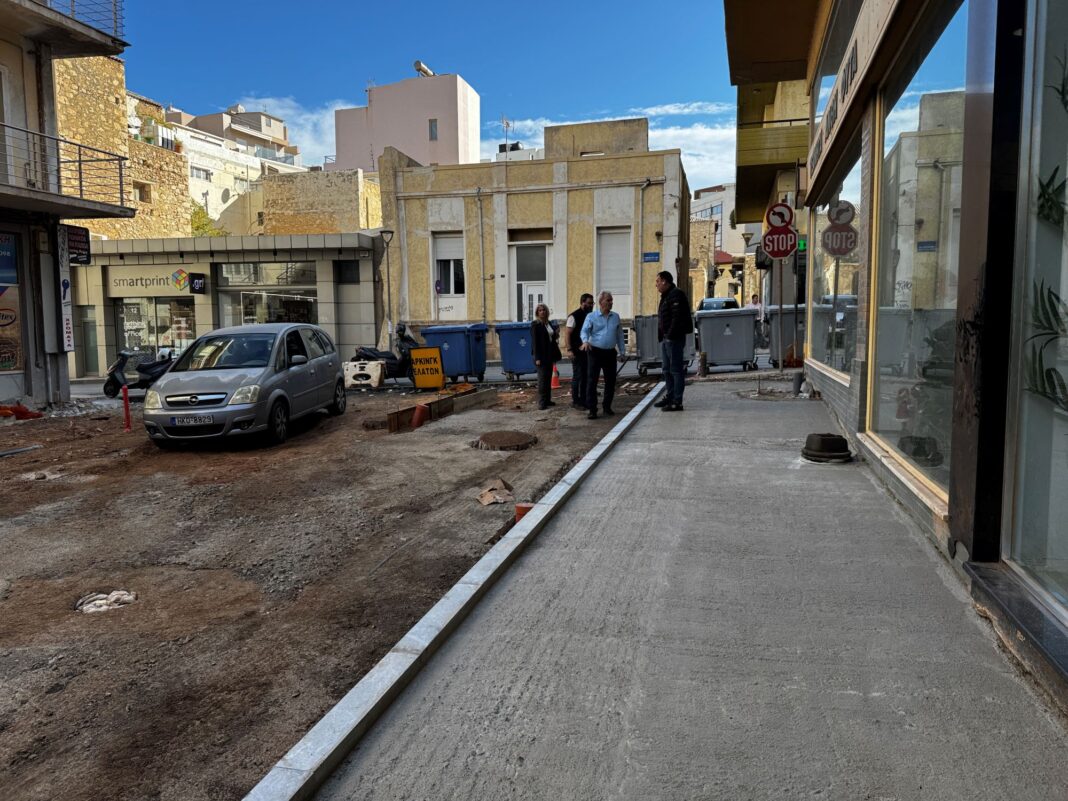 Ηράκλειο: Παράταση μέχρι το καλοκαίρι για τις εργασίες στην οδό Δελημάρκου