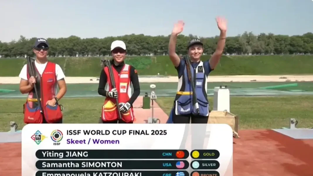 Η Εμμανουέλα Κατζουράκη κατέκτησε το χάλκινο μετάλλιο στο Παγκόσμιο Κύπελλο σκοποβολής της Ντόχα