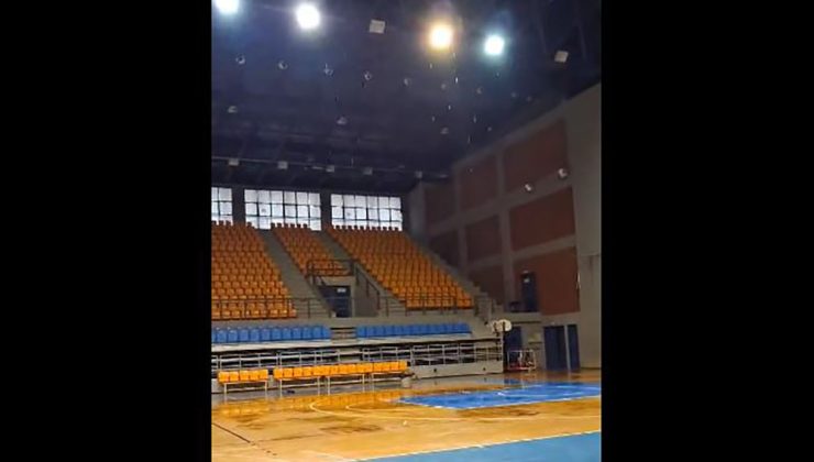 Κακοκαιρία Byron: Έβρεξε και… μέσα στο κλειστό Κλαδισού!