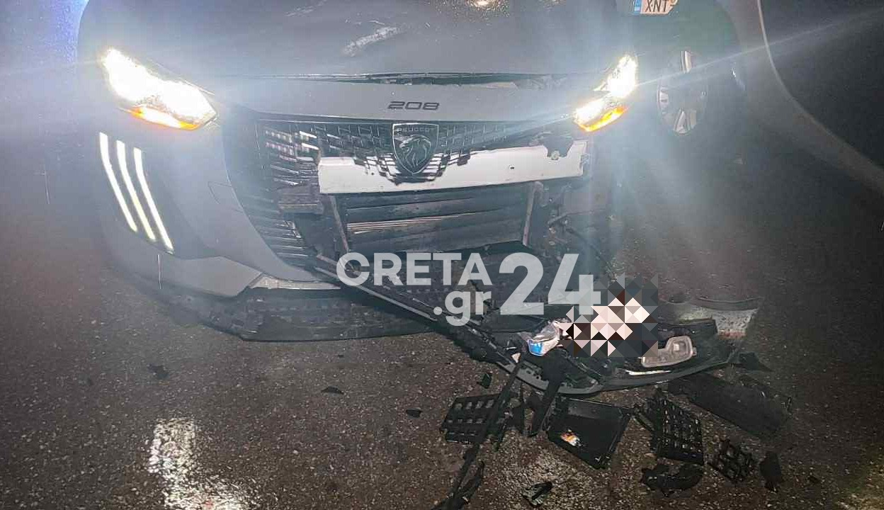 Τροχαίο στα Χανιά: Δίκυκλο συγκρούστηκε με αυτοκίνητο (φωτογραφίες)