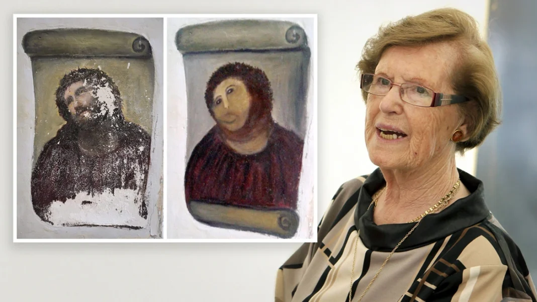 Πέθανε η Ισπανίδα που είχε κάνει την καταστροφική «συντήρηση» στην εικόνα του Χριστού