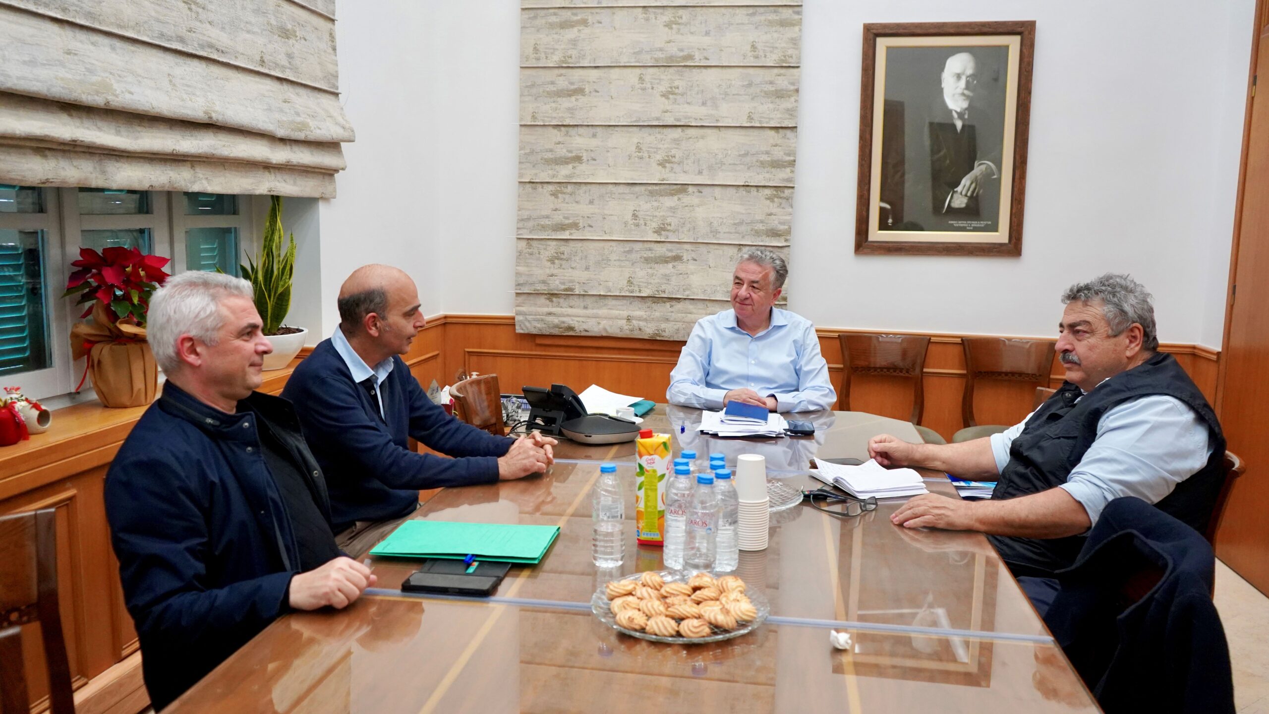 Στο επίκεντρο της συνάντησης Σταύρου Αρναουτάκη και Αντώνη Περράκη η πορεία των έργων στον Δήμο Καντάνου – Σελίνου