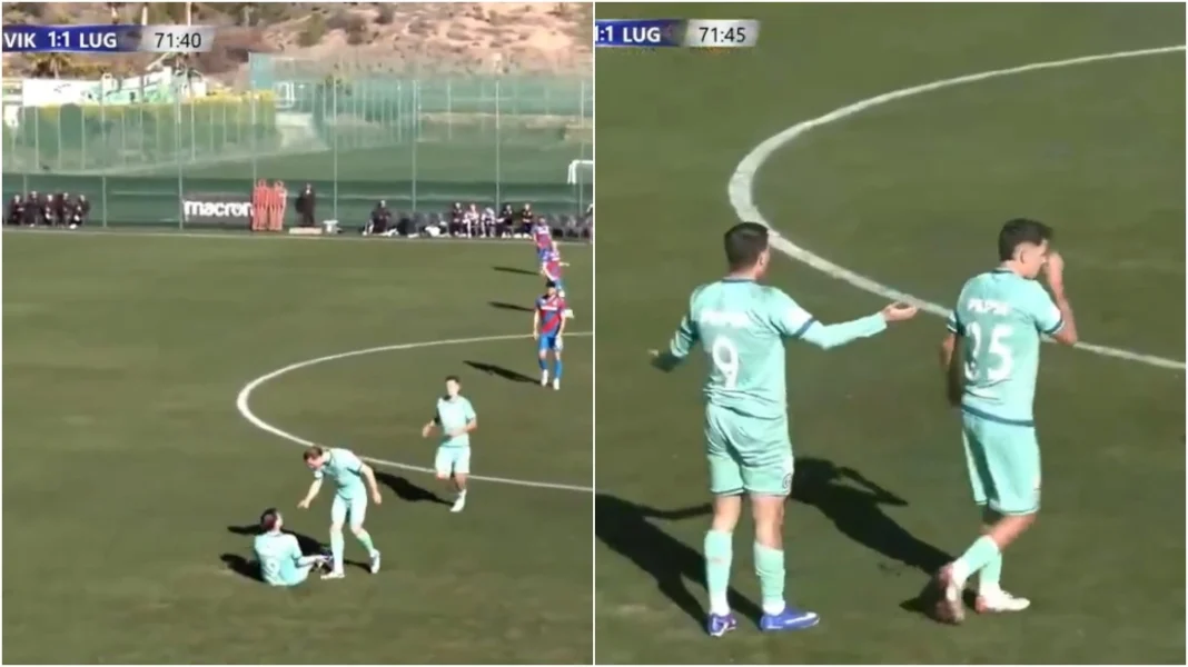 Απίστευτο σκηνικό με Κούτσια: Δέχθηκε επίθεση από συμπαίκτη του σε αγώνα της Λουγκάνο