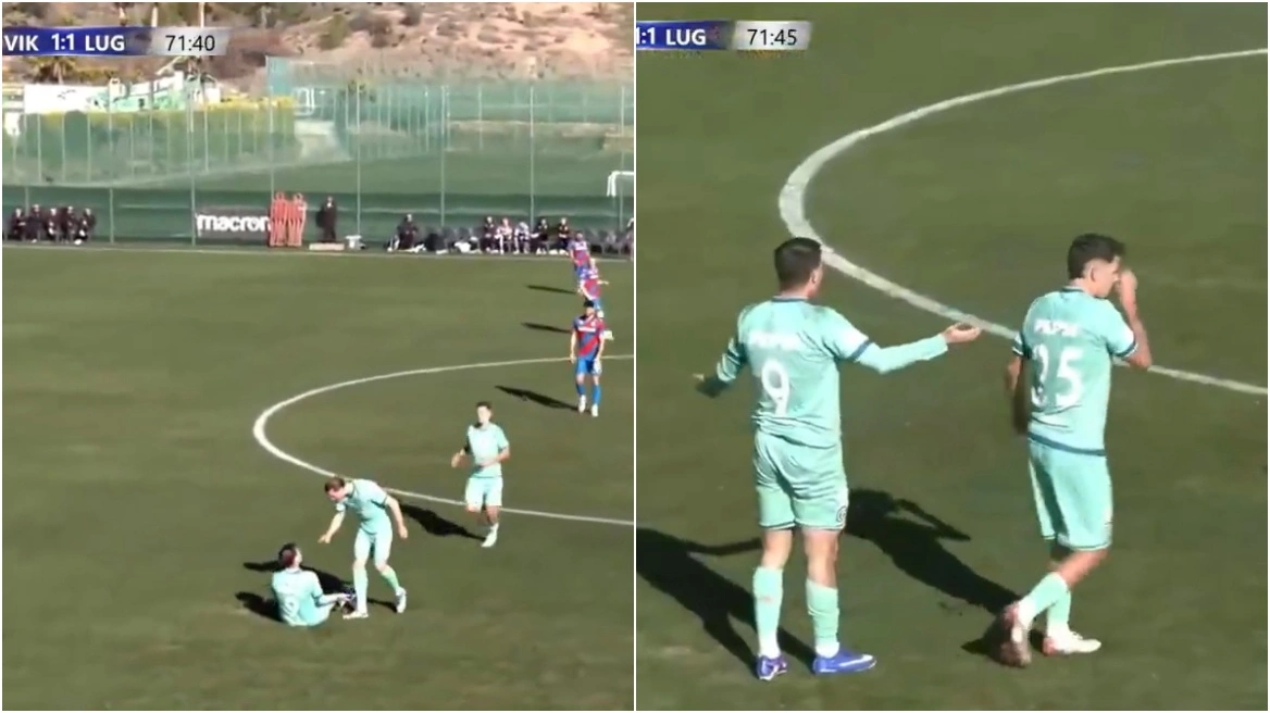 Απίστευτο σκηνικό με Κούτσια: Δέχθηκε επίθεση από συμπαίκτη του σε αγώνα της Λουγκάνο