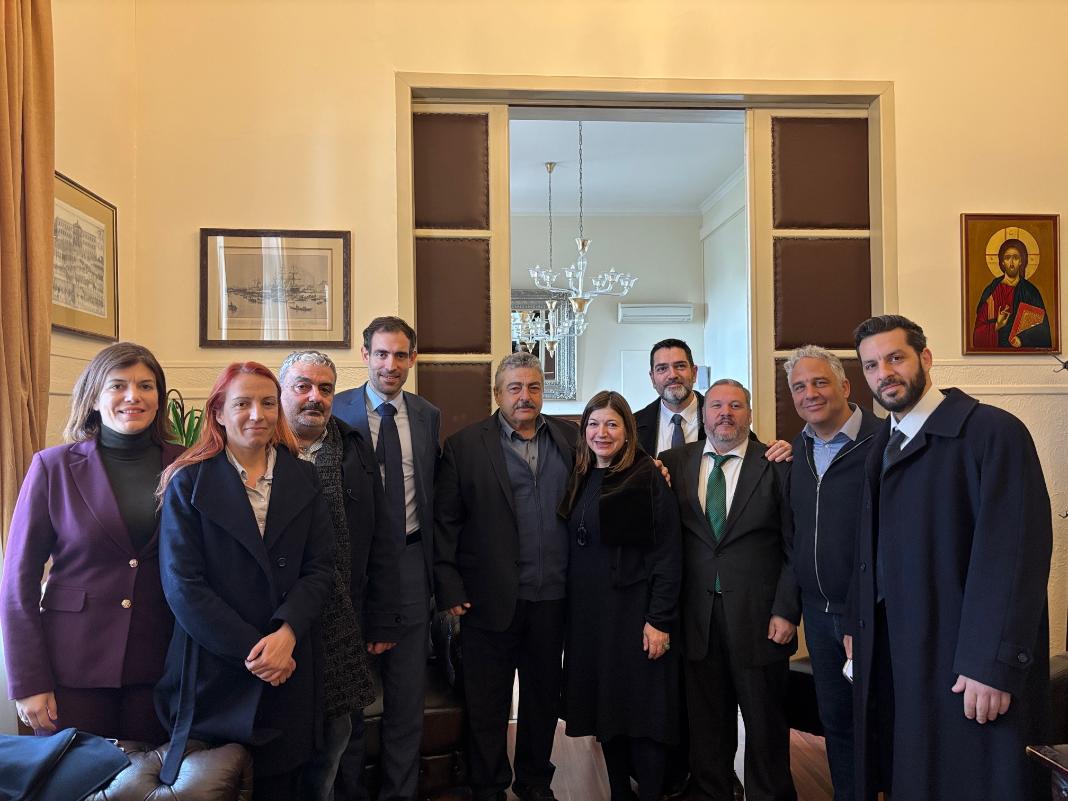 Συνάντηση του Νίκου Καλογερή με τη νέα πρόεδρο του Δικηγορικού Συλλόγου Χανίων