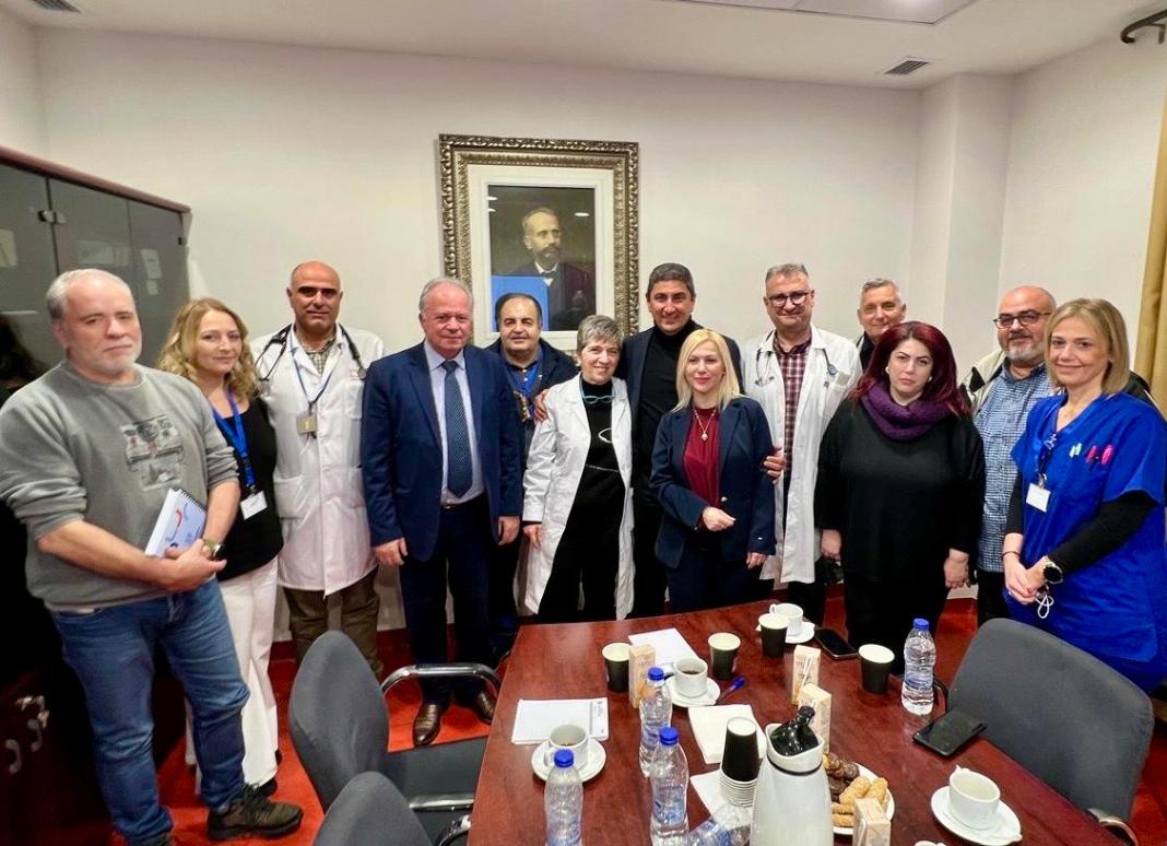 Ο Λευτέρης Αυγενάκης στο Βενιζέλειο Νοσοκομείο Ηρακλείου