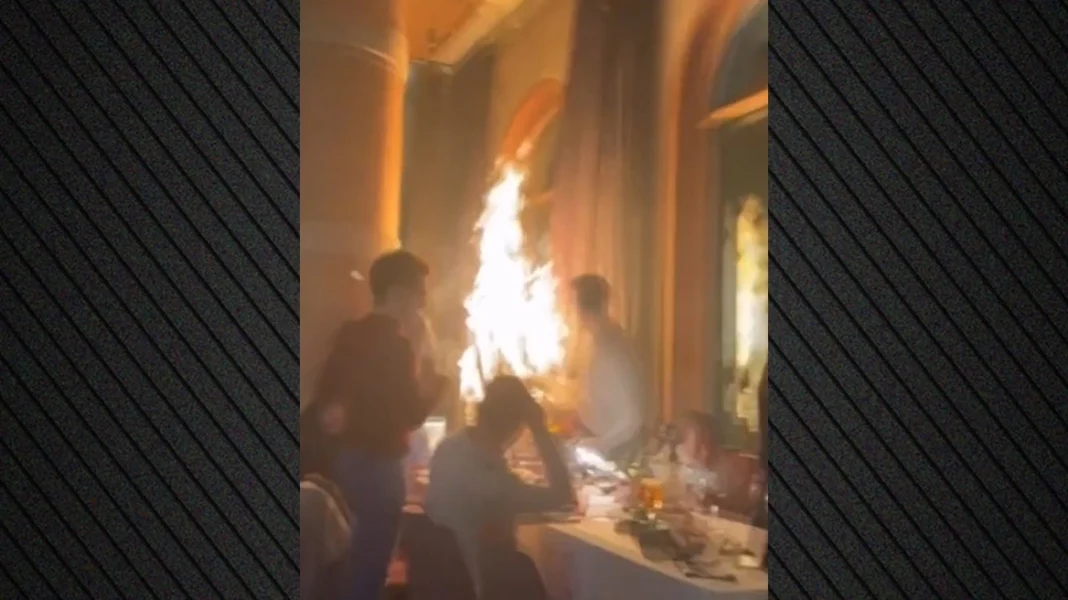 Φωτιά σε εστιατόριο της Μαδρίτης από πυροτεχνήματα εσωτερικού χώρου