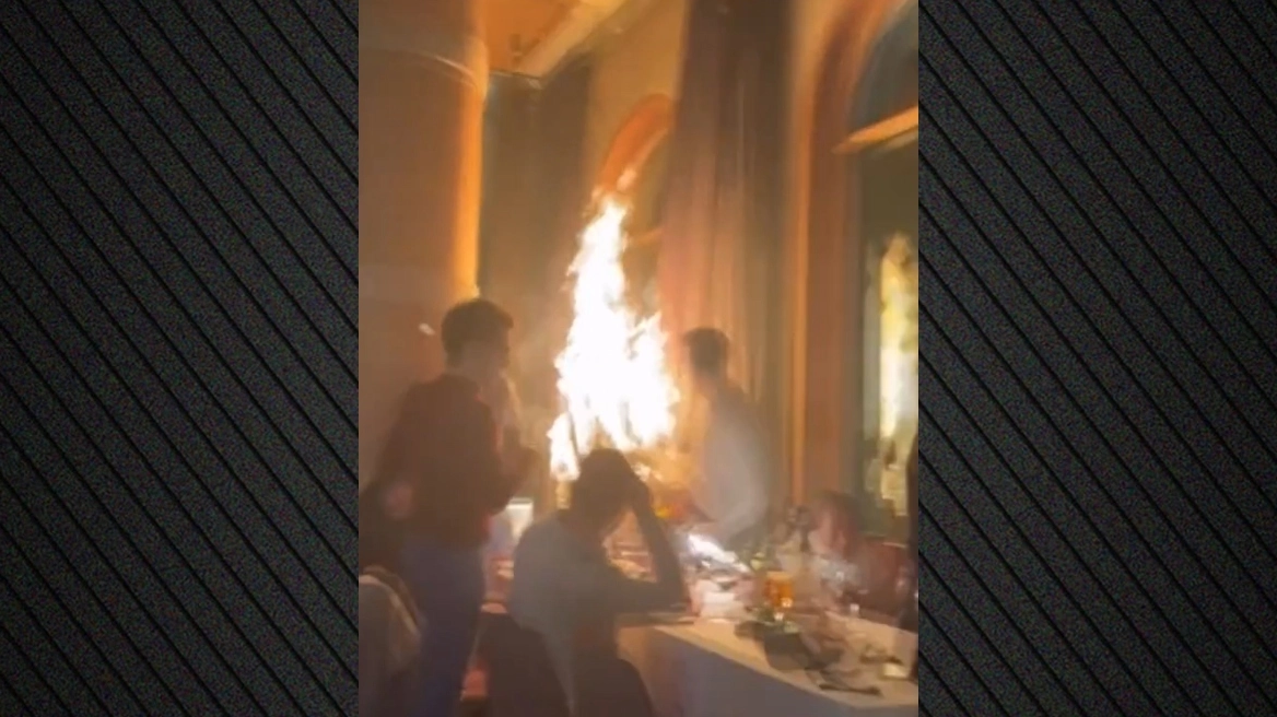 Φωτιά σε εστιατόριο της Μαδρίτης από πυροτεχνήματα εσωτερικού χώρου