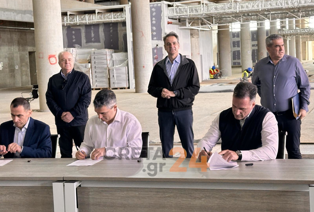 Αεροδρόμιο Καστελίου: Παρουσία Μητσοτάκη υπογράφηκε η σύμβαση για τα συστήματα αεροναυτιλίας