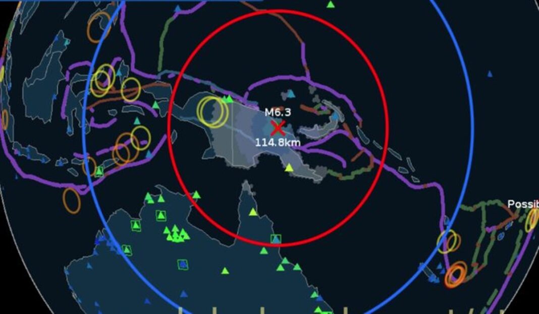 Σεισμός μεγέθους 6,4 Ρίχτερ στην Παπούα Νέα Γουινέα